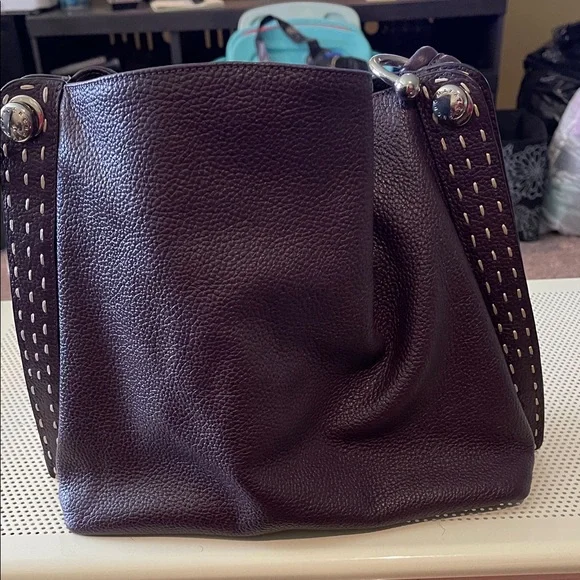 Elegant Eggplant Purple Leather Handbag - Picture 11 of 12